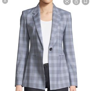 theory plaid blazer